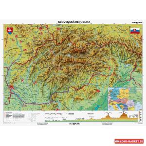 Mapa Slovensko-geografická B1 formát