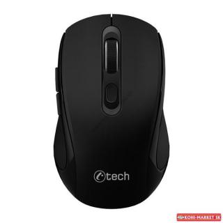 Myš C-Tech WLM-12BK čierna Dual mode, bezdrátová, 1600DPI, 6 tlačítok, USB nano receiver