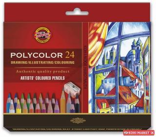 Pastelky umelecké polycolor 3834/24ks+orezávatko