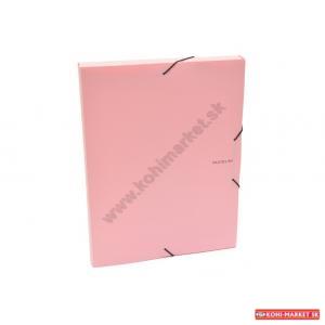 Plastový box s gumičkou Karton PP Pastelini ružový