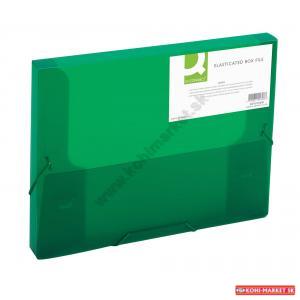 Plastový box s gumičkou Q-Connect zelený