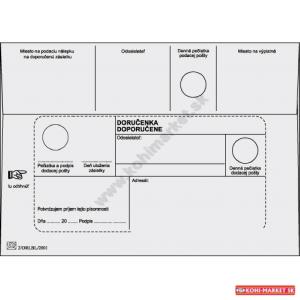 Poštové obálky B6 doručenka,1000 ks