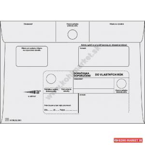 Poštové obálky C5 doručenka do VR bez opakovaného doručenia,1000 ks
