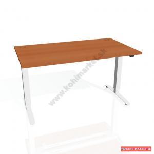Pracovný stôl Motion, ZO, 2S, 140x70,5-120,5x80 cm, čerešňa/sivá