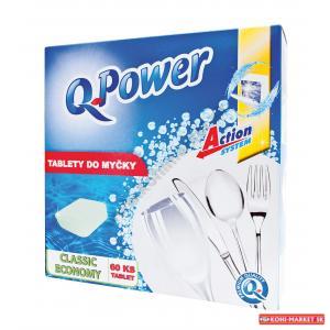 Q-Power Tablety do umývačky riadu Economy 60 kusov