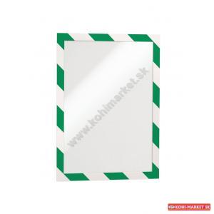 Samolepiaci Duraframe Security A4, zeleno-biely, bal.2 ks