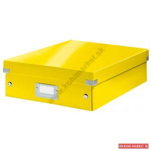 Stredná organizačná škatuľa Click & Store žltá