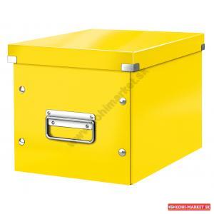 Štvorcová škatuľa A5 (M) Click & Store žltá