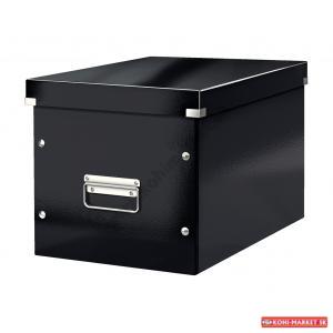 Štvorcová škatuľa Click & Store A4 čierna