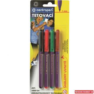 Tetovací popisovač Centropen 2880/4 sada