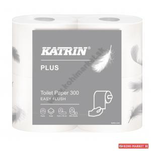 Toaletný papier 2-vrstvový KATRIN Toilet 300 rýchlorozpustný, návin 37,5 m (4 ks)