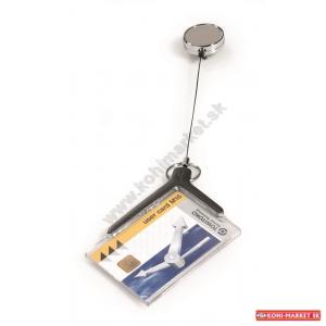 Visačka na plastovú kartu s kotúčom DURABLE CARD HOLDER DE LUXE PRO 85x54mm 10ks