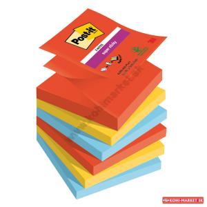 Z-bločky Post-it Super Sticky PLAYFUL, veľkosť 76x76 mm, 6 bločkov po 90 lístkov