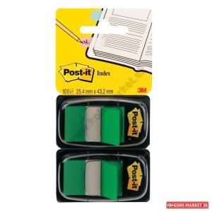 Záložky Post-it Index široké 25,4x43,2 zelená 2ks