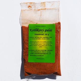 Kotlíkový guláš - pikantná zmes korenia 50 g (Pikantná zmes korenia do guláša, hmotnosť: 50 g)