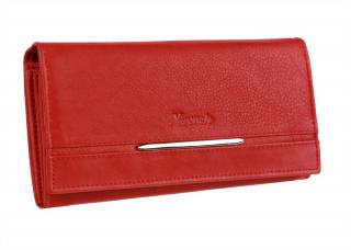 Červená listová peňaženka z teľacej kože MERCUCIO