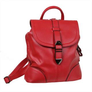 Červený batoh-kabelka MELANIE PARIS® 3-komorový