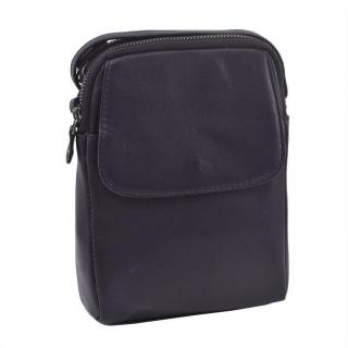 Čierna elegantná crossbody kabelka MERCUCIO koža nappa