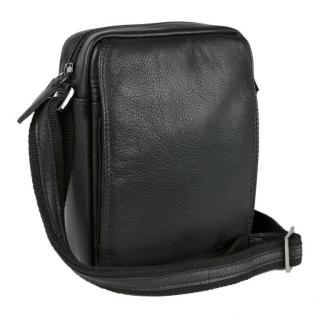 Crossbag kožená taška MERCUCIO 20x16 cm čierna