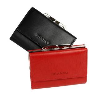 Dámska kožená peňaženka BRANCO červená, čierna červená
