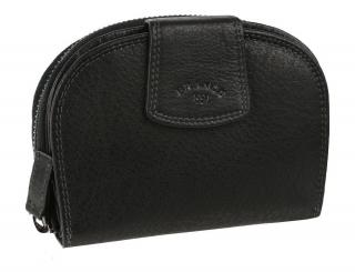 Dámska kožená peňaženka BRANCO, dvojdielna čierna