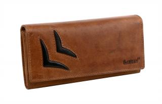 Dámska kožená rustikálna listová peňaženka LAGEN 6011/V