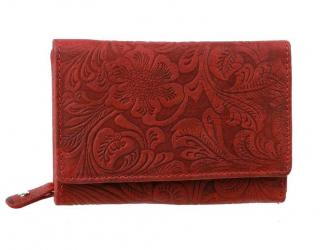 Dámska peňaženka s potlačou červených kvetov MERCUCIO
