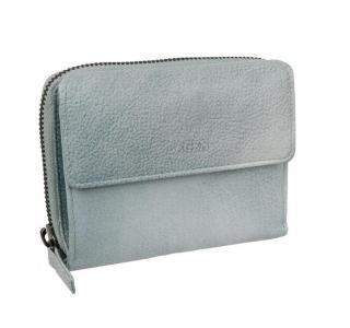 Kožená dámska peňaženka LAGEN Soft zeleno-modrá