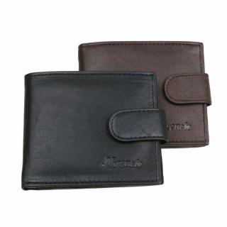 Kožená pánska peňaženka s prackou - menší formát MERCUCIO čierna