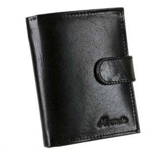 Kožená pánska peňaženka so zapínaním MERCUCIO čierna