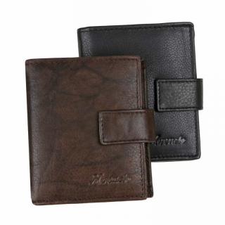 Malá pánska peňaženka s prackou MERCUCIO teľacia koža čierna