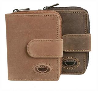 Malá peňaženka s prackou BRANCO, 8 x 10,5 cm hnedá hnedá svetlá