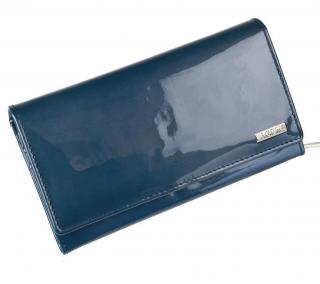 Mega listová peňaženka perleťovo-modrá pre 19 kariet