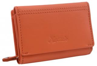 Oranžová dámska peňaženka z nappa kože MERCUCIO, 9 kariet