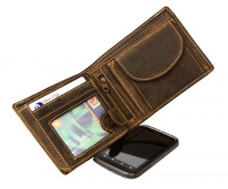 Pánska kožená peňaženka s RFID GreenBurry 1796 hnedá