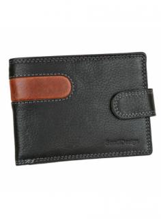 Peňaženka kožená čierna s RFID, 8 kariet