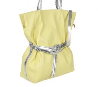 Trendová dámska taška MERCUCIO s rúčkami, žltá