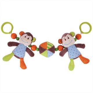 Bigjigs Toys - Chrastítko do kočárku opička Cheeky