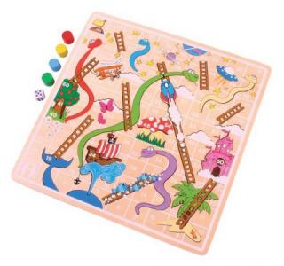 Bigjigs Toys dřevěná hra - Žebříky a hadi