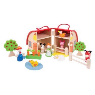 Bigjigs Toys dřevěná hračka - Hrací set Farma