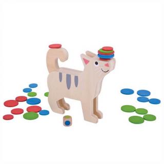 Bigjigs Toys dřevěná motorická hra - Kolik kočka unese?