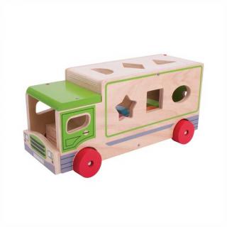 Bigjigs Toys dřevěné auto s tvary