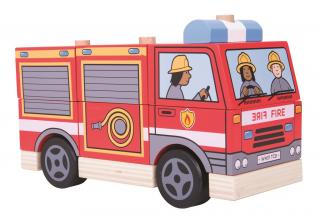 Bigjigs Toys dřevěné hračky - Nasazování hasiči