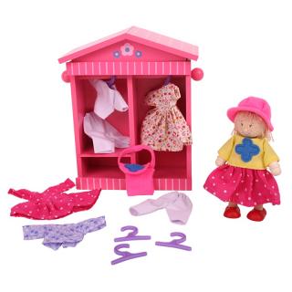 Bigjigs Toys dřevěné hračky - Šatník panenky Daisy