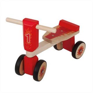 Bigjigs Toys dřevěné odrážedlo červená tříkolka