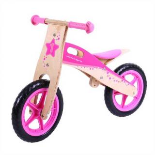 Bigjigs Toys dřevěné odrážedlo Růžové kolo