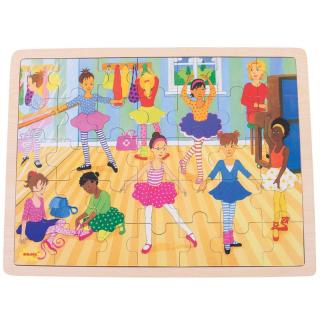 Bigjigs Toys dřevěné puzzle baletky 35 dílků