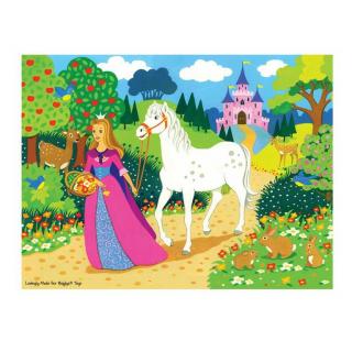 Bigjigs Toys dřevěné puzzle - Princezna - 48 dílků