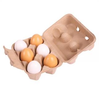 Bigjigs Toys potraviny - Dřevěné vajíčka v krabičce 6ks