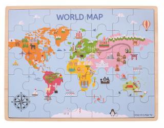 Bigjigs Toys puzzle - Mapa světa